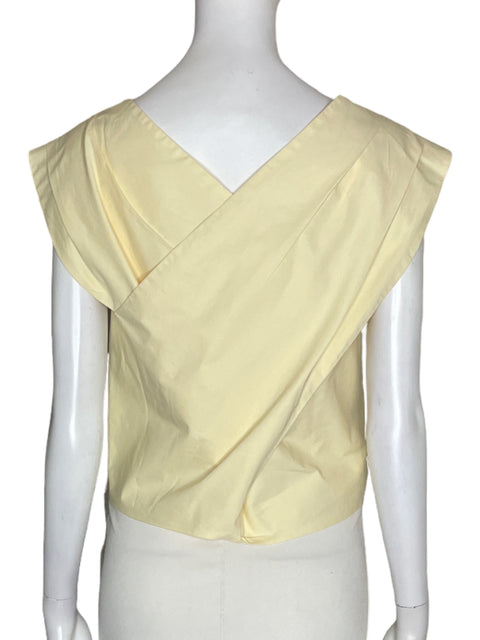 Chaleco Zara Sin mangas Cruzado Liso Amarillo - Talla S
