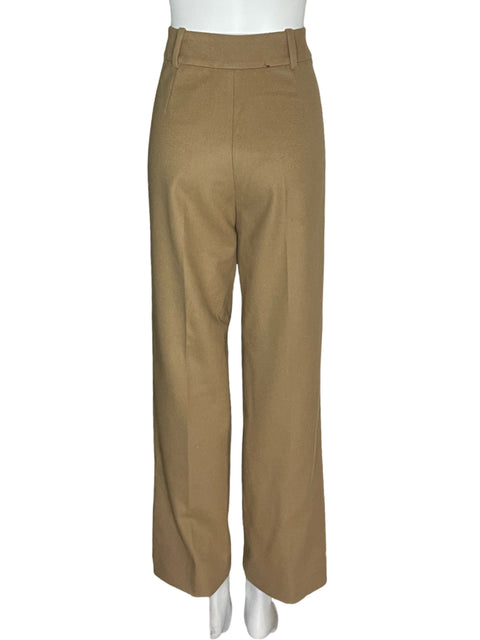 Pantalón Joseph Recto Wide-leg Botones Marron - Talla 36