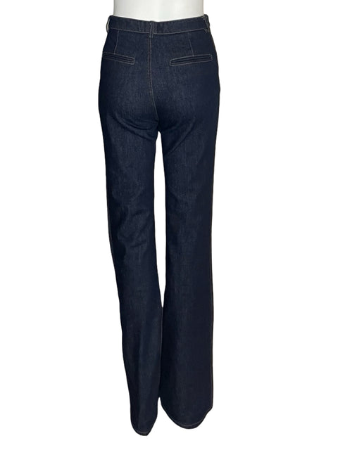 Pantalón Saint Laurent Slim fit Palazo Azul - Talla 25