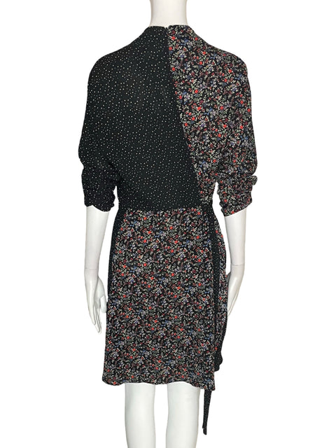 Vestido Topshop Estampado Floral Reversible Negro - Talla 12