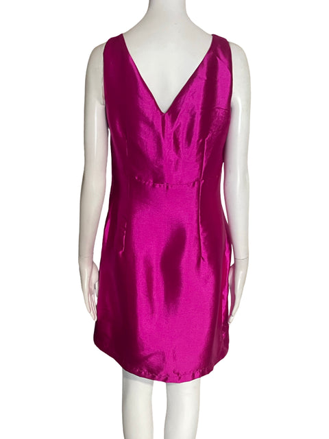 Vestido Naf Naf Sin mangas Midi Satinado Rosado - Talla 38