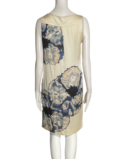 Vestido Diane Von Furstenberg de Seda Sin mangas Estampado Suelto Blanco - Talla 2