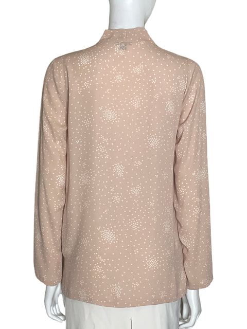 Blusa Ann Taylor Estampado Cuello v Rosado - Talla S