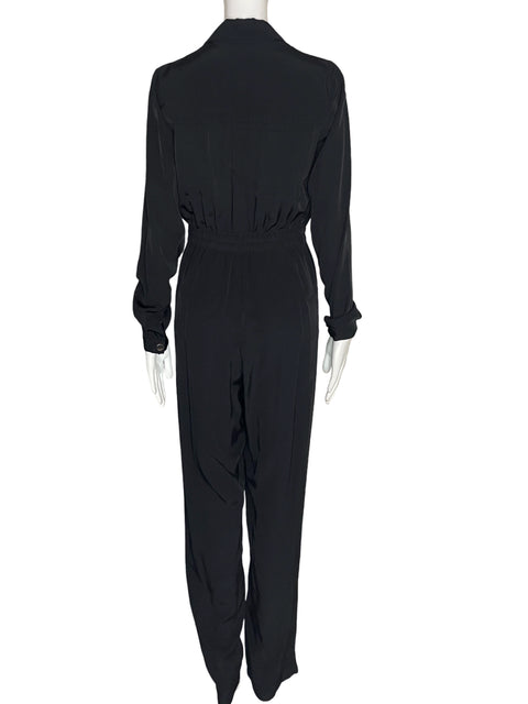 Mono Divine Heritage Zipper Manga larga Liso Negro - Talla M