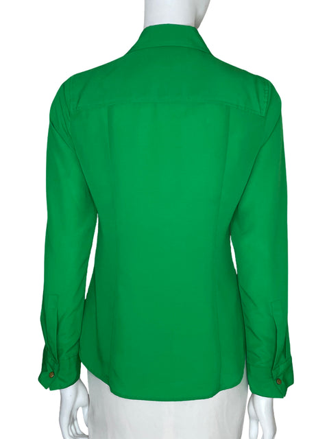 Camisa Michael Kors Zipper Verde - Talla S