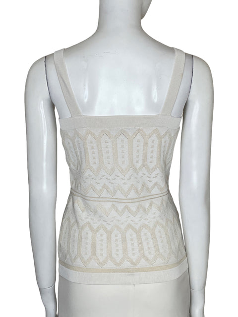 Camisa White House Black Market Tejido Beige - Talla XS
