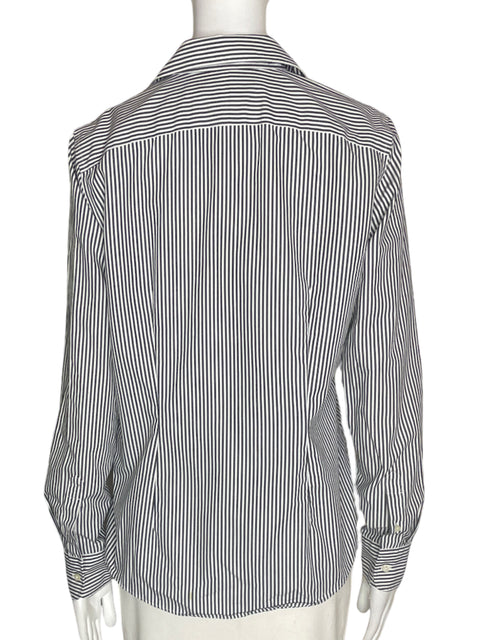 Camisa Ralph Lauren de Algodón Rayas Manga larga Botones Negro - Talla M