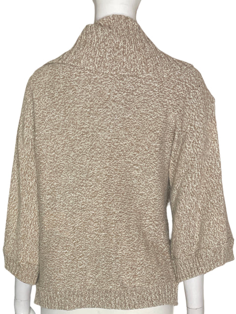 Chaqueta Liz Claiborne de Algodón Tejido Manga larga Botones Beige - Talla L