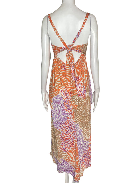 Vestido Sommer Estampado Tiras Maxi Rosado - Talla S