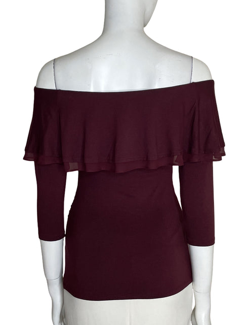 Blusa White House Black Market de Viscosa Vuelos Rojo - Talla XS