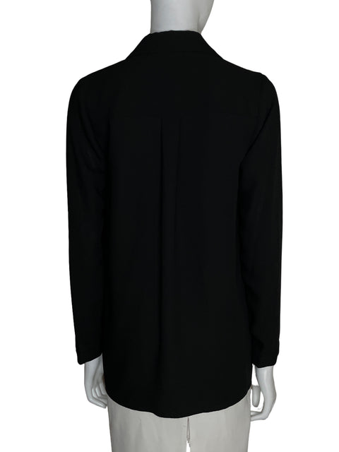 Blusa Bcbg Maxazria Cuello v Negro - Talla XS