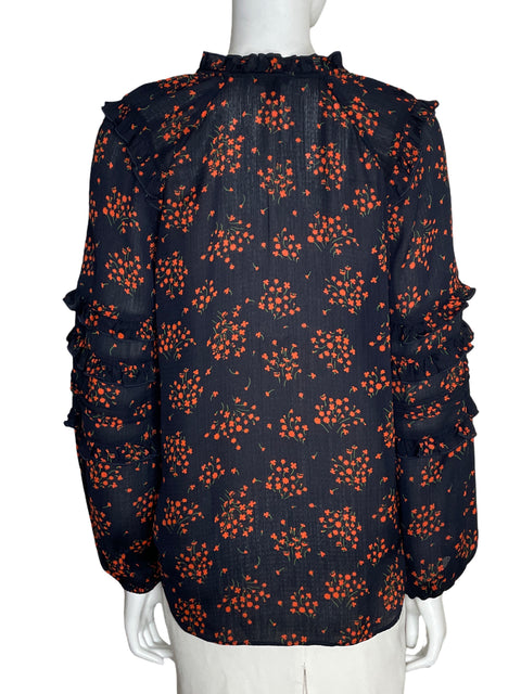 Blusa Ann Taylor Estampado Floral Azul - Talla S