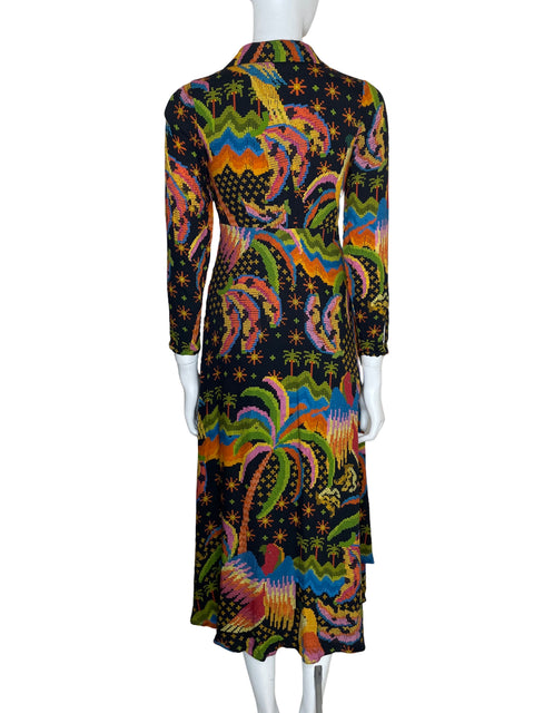 Vestido FarmRio Estampado Guacamaya Negro - Talla XS