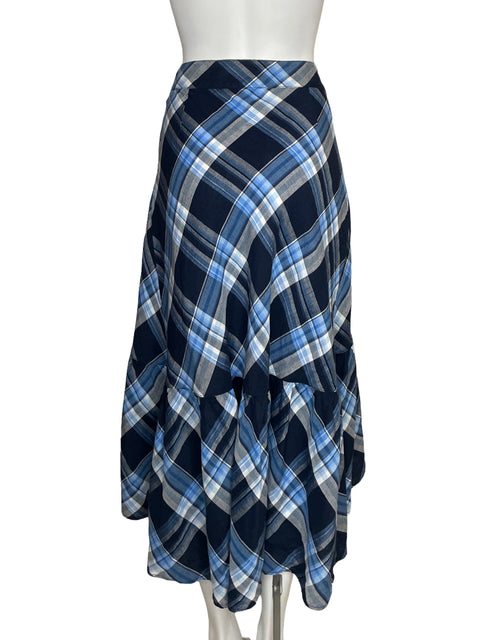 Falda Ralph Lauren Estampado Asimétrico Azul - Talla 2