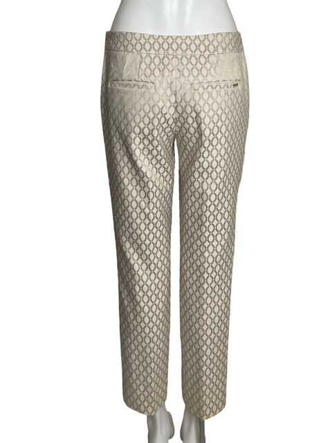 Pantalón White House Black Market de Algodón Recto Beige - Talla 4
