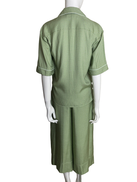 Conjunto Equipment Femme Estampado Wide-leg Verde - Talla XS