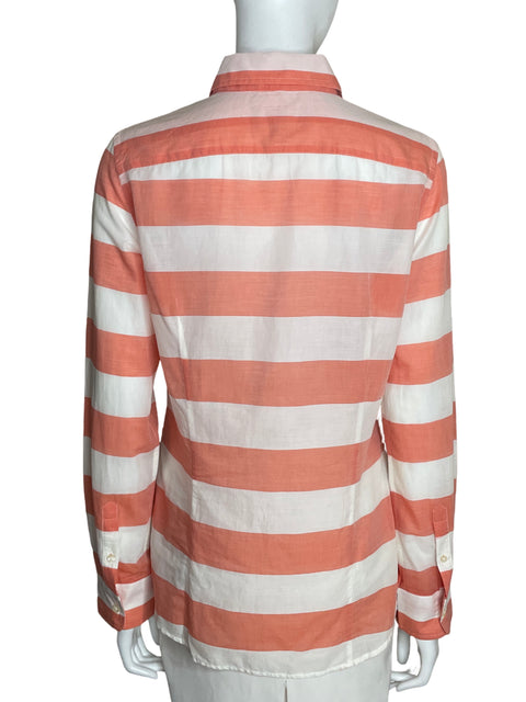 Blusa Banana Republic de Algodón Rayas Naranja - Talla M