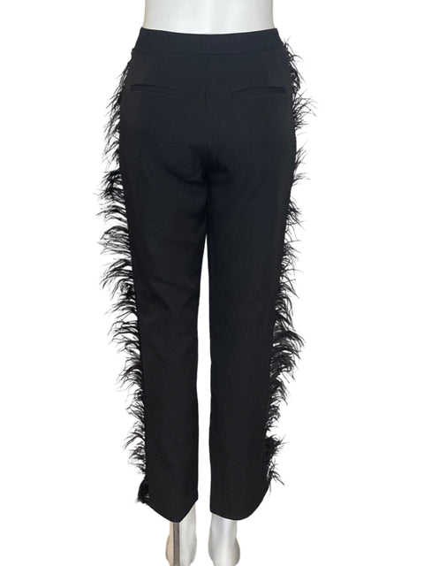 Pantalón Why Dress Recto Liso Negro - Talla S
