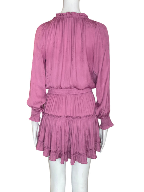 Vestido Skylar+madison Abullonado Mini Ruchas Rosado - Talla S