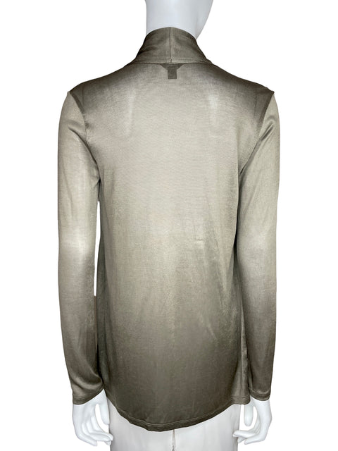 Cardigan Ann Taylor Manga larga Gris - Talla XS