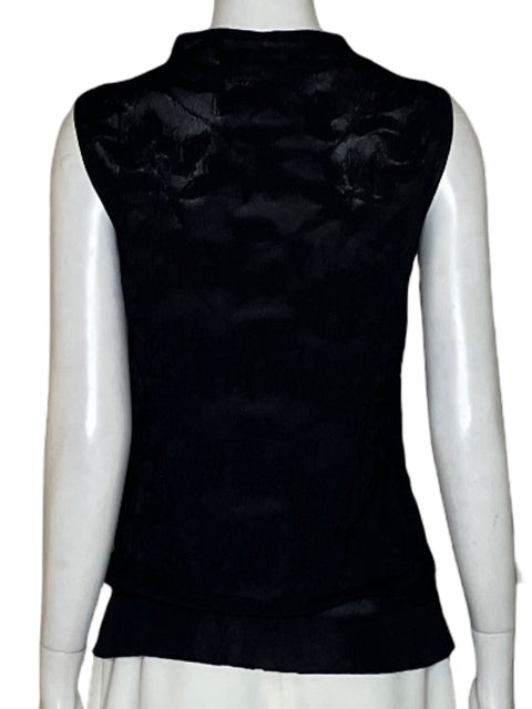 Blusa Armani Collezioni Punto de Viscosa Negro - Talla 12