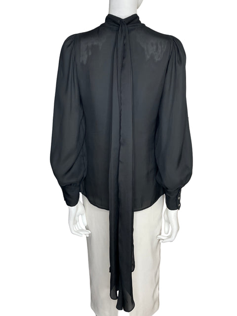 Blusa Zara Manga larga Negro - Talla M