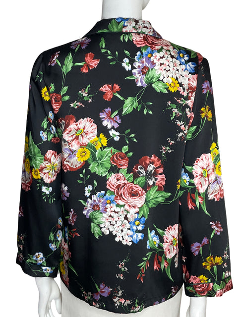 Blusa Zara Estampado Floral Negro - Talla M