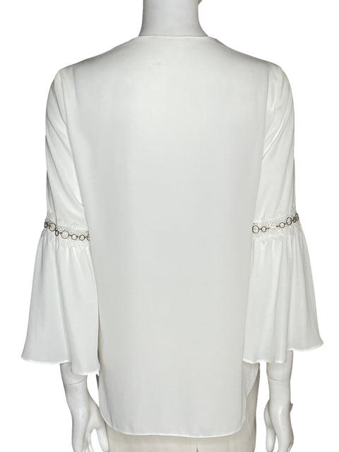 Blusa Tahari Cuello v Blanco - Talla S