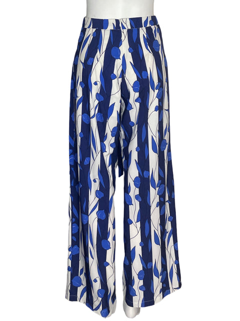 Pantalón Luxmi Estampado Palazo Fajon Azul - Talla S