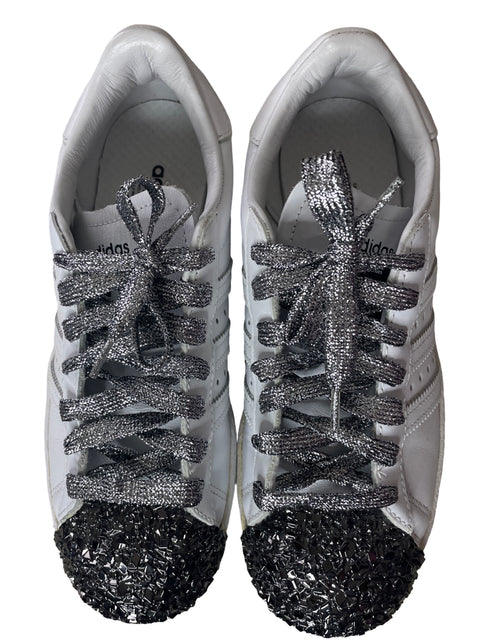 Zapatilla Adidas Superstar Metalizado Blanco - Talla 36