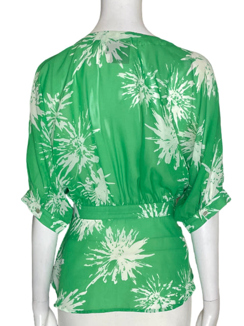 Blusa Kaya Di Koko Estampado Transparente Manga corta Verde - Talla 6