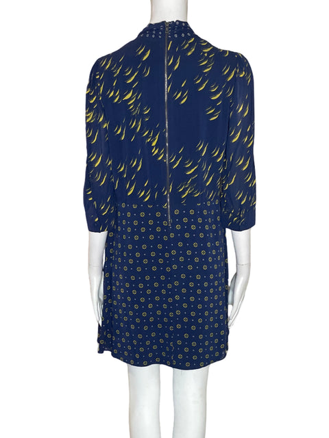 Vestido Alice + Olivia Estampado Lazo Azul - Talla S