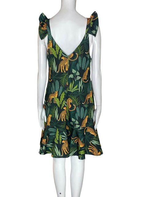 Vestido Michelle Forero Ruchas Sin mangas Verde - Talla L