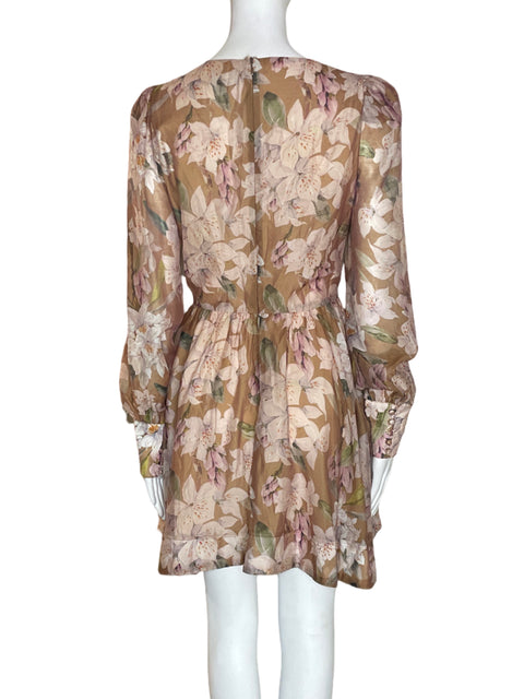 Vestido Bardot Abullonado Suelto Marron - Talla L