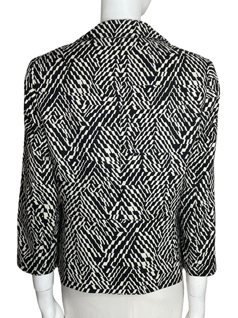Blazer Kasper Estampado Negro - Talla 10