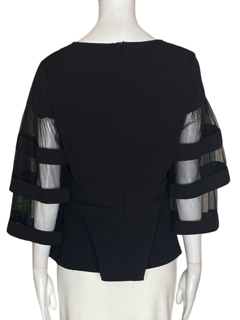 Blusa Gracia Liso Ruchas Negro - Talla L