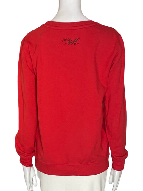 Chaqueta Karl Lagerfeld de Algodón Bolsillo Pedreria Rojo - Talla S