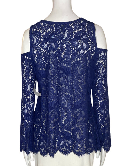 Blusa Karen Kane Troquelado Manga larga Azul - Talla XS
