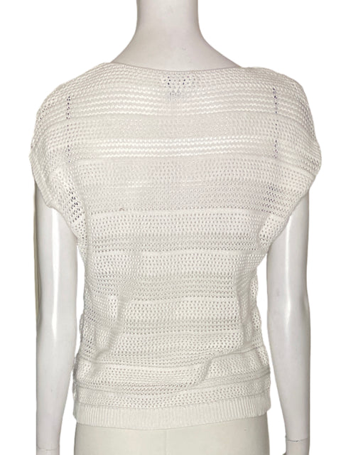 Blusa Old Navy Tejido Troquelado Blanco - Talla M