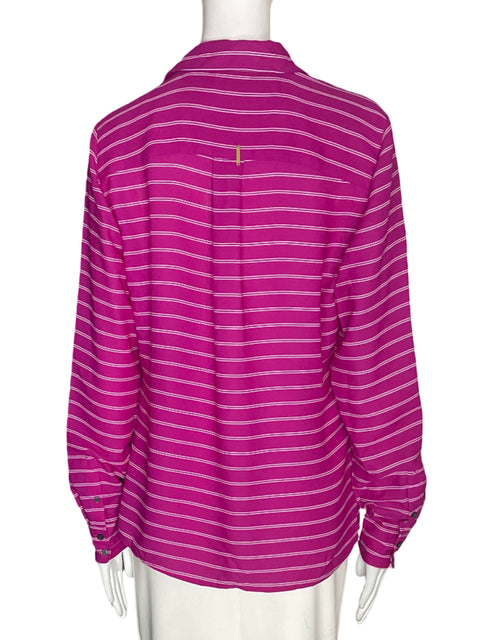 Camisa Nautica Rayas Manga larga Rosado - Talla M