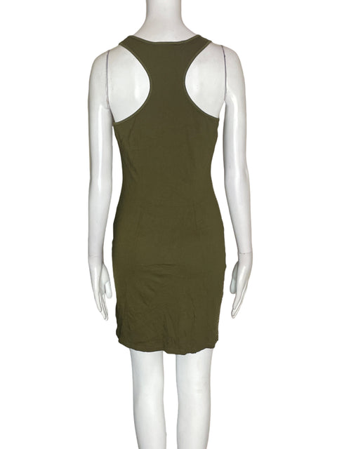 Vestido Jennifer Lopez Sin mangas Brillo Verde - Talla XS