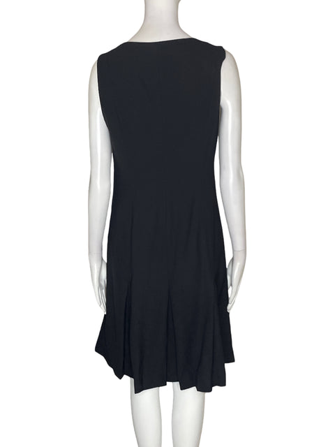 Vestido Ann Taylor Sin mangas Cuello v Negro - Talla 4