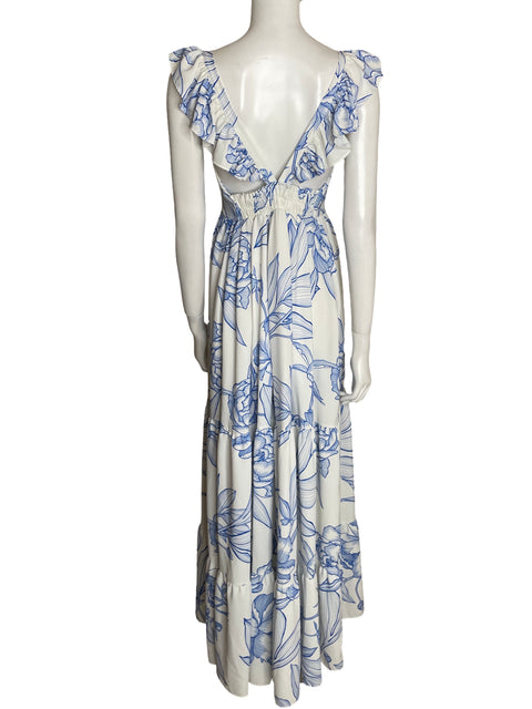 Vestido Lolikerias Estampado Maxi Azul - Talla M