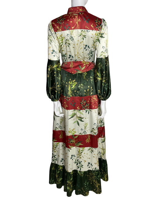 Vestido Lady Angarita Satinado Maxi Verde - Talla M