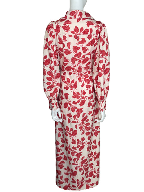 Vestido Vitc Cuello v Estampado Rojo - Talla S