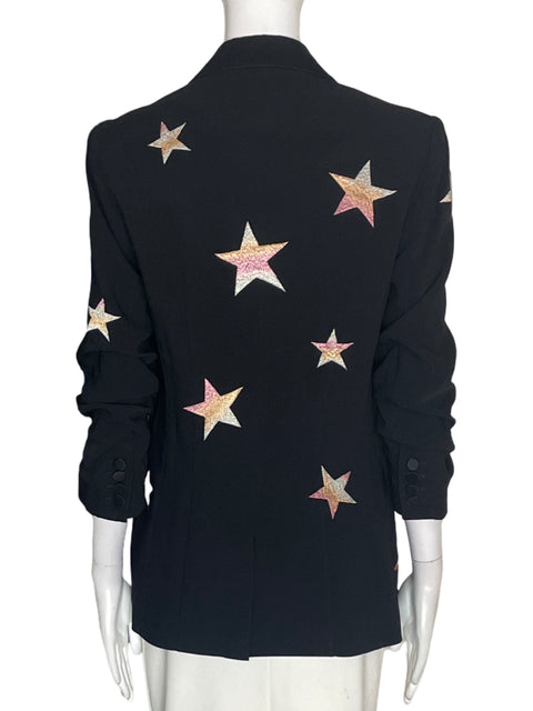 Chaqueta Cinq à Sept Estampado Estrellas Negro - Talla 4