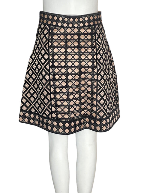 Falda Temperley Midi Cuadros Negro - Talla 8