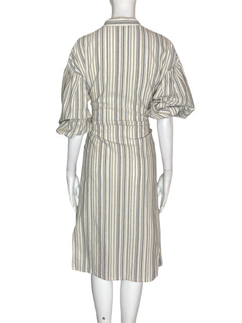 Vestido Padova Rayas Fajon Beige - Talla S