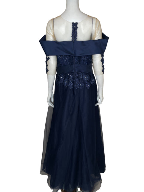 Vestido De Fiesta Tesoro Tps Encaje floral Azul - Talla L