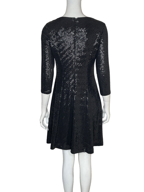 Vestido Calvin Klein Midi Lentejuelas Negro - Talla S